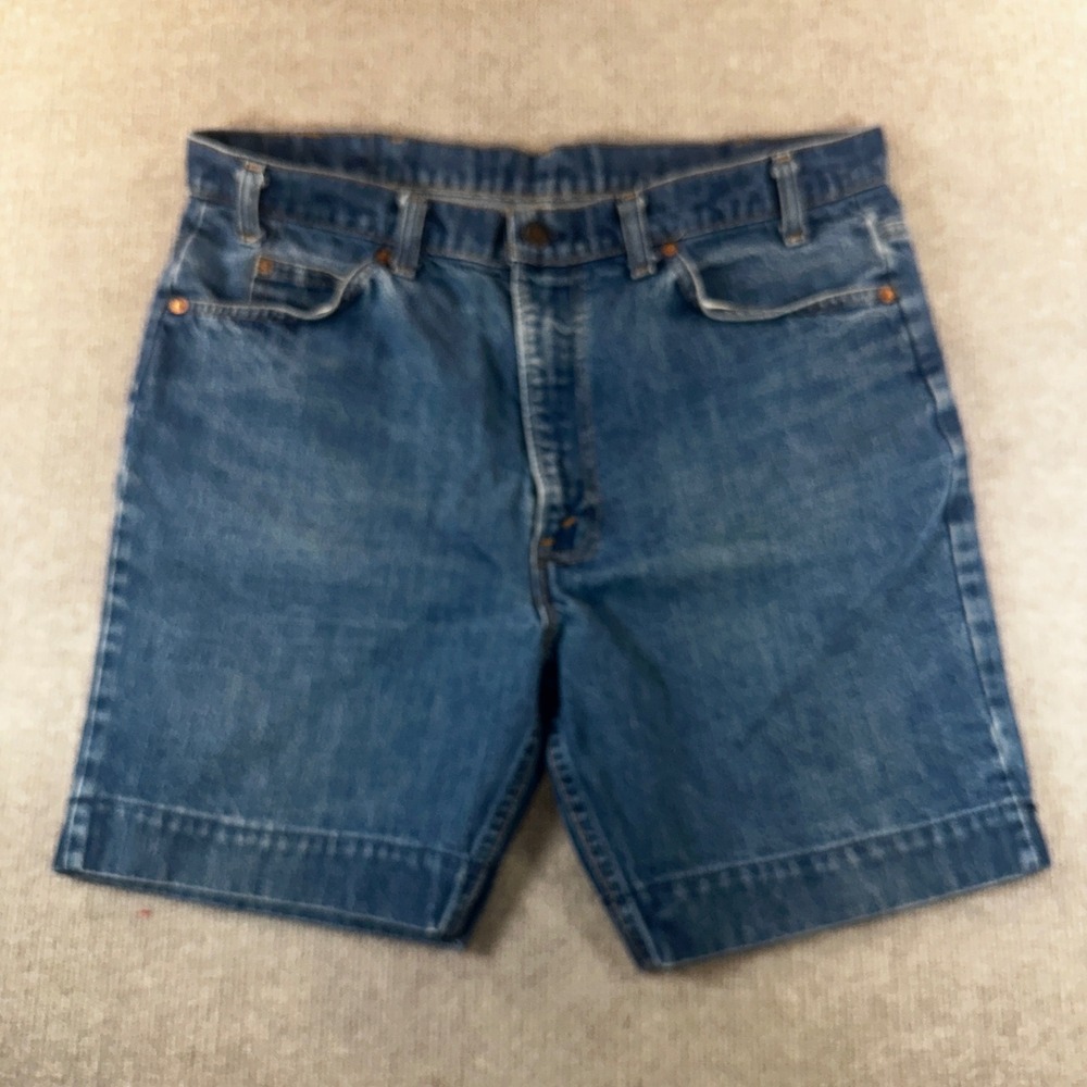 Vintage Levis 517 Orange Tab Mens Denim Shorts 38 Medium Wash Made in USA‎ 20517